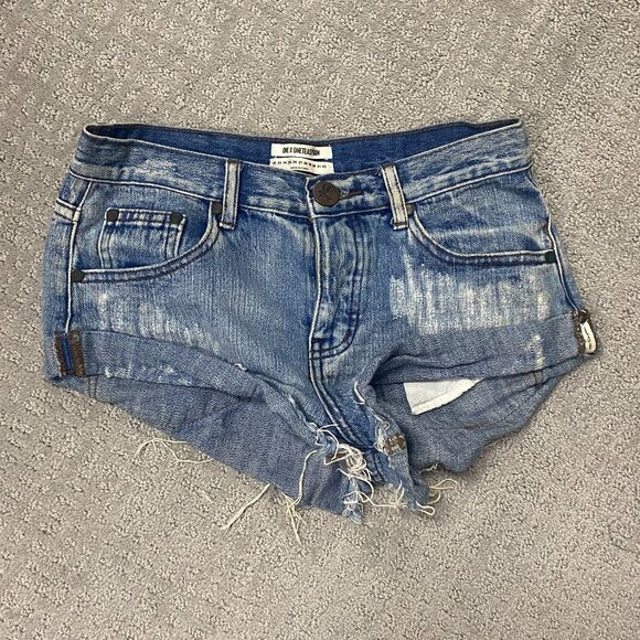 ONE TEASPOON Bandit Shorts Size 25 - Picture 1 of 2